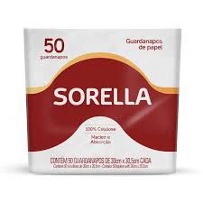 COD 3 GUARDANAPO SORELLA FS 30X29CM C50 FOLHAS